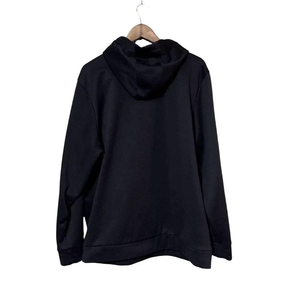 Under Armour Black Pullover Hoodie XXL Mens Coldgear Fleece Logo Sweatshirt Warm - Picture 3 of 6